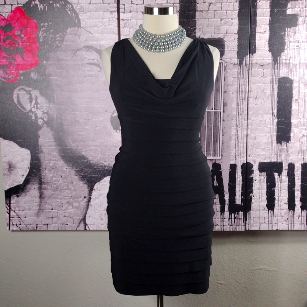 Lauren Ralph Lauren Essential Black Bandage Bodycon Dress
